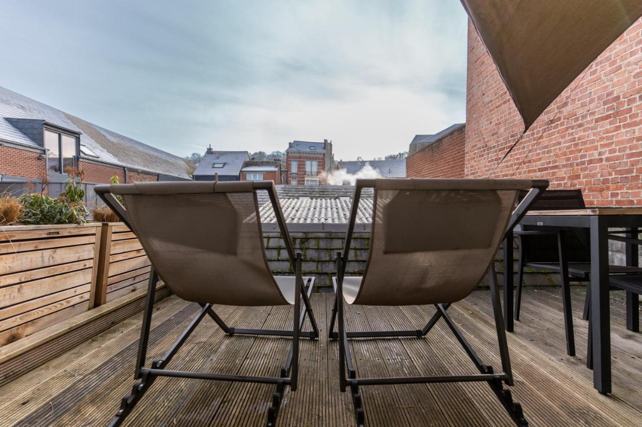 Ardenne Bnb Gite Urbain Avec Terrasse Marche-en-Famenne Exteriör bild